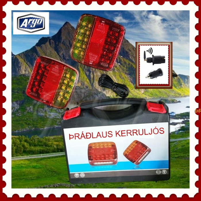 Þráðlaus kerruljós 