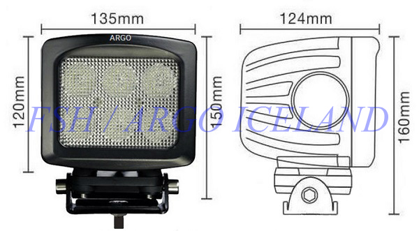 FSH-LD-Vinnuvélaljós 60W - 90° 