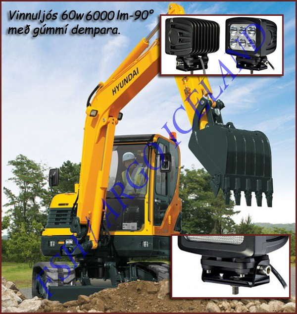 FSH-LD-Vinnuvélaljós 60W - 90° 