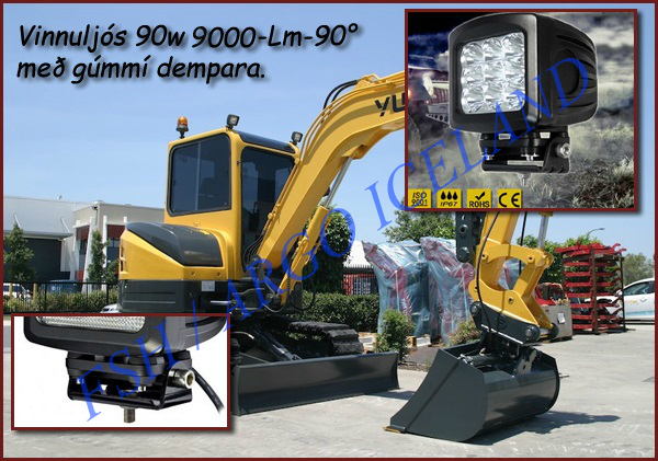 FSH-LD-Vinnuvélaljós 90W-90° 